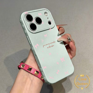 Ốp Lưng Tương Thích Cho IPhone XR 15 17 11 14 16 12 13 Pro Max Air X XS Max 15 16 7 8 14 Plus Thời Trang Full Màn Hình Nơ Màu Hồng