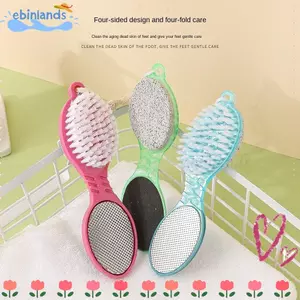 Bàn chải làm sạch chân EBINLANDS, làm móng chân 4 trong 1|Công cụ tẩy tế bào chết tẩy tế bào chết bền bỉ Loại bỏ đá chân da chết