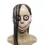 Luckyew Kinh dị Halloween mới với mặt nạ tóc dài Mặt nạ ngộ nghĩnh Mặt nạ miệng hình chữ V có tóc Mặt nạ ma nữ Roleplay MoMo Mask TQ