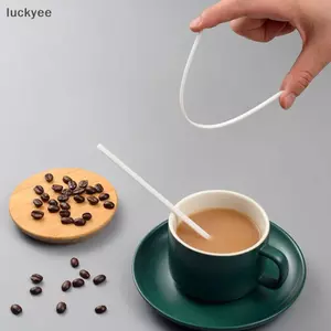 Luckyew 100 Chiếc Dùng Một Lần Ba Lỗ Cà Phê Ống Hút Khuấy Cả Nóng Lạnh Đồ Uống Ống Hút Độc Lập Paaged TQ