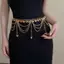 Kudosation Nữ Dây Thắt Lưng Trang Sức Thời Trang Bướm Bụng Trang Trí Cơ Thể Kim Loại Nhiều Nữ Eo Dây Xích Trang Sức Thời Trang Bướm Bụng Trang Trí Cơ Thể Kim Loại Nhiều Lớp Pan