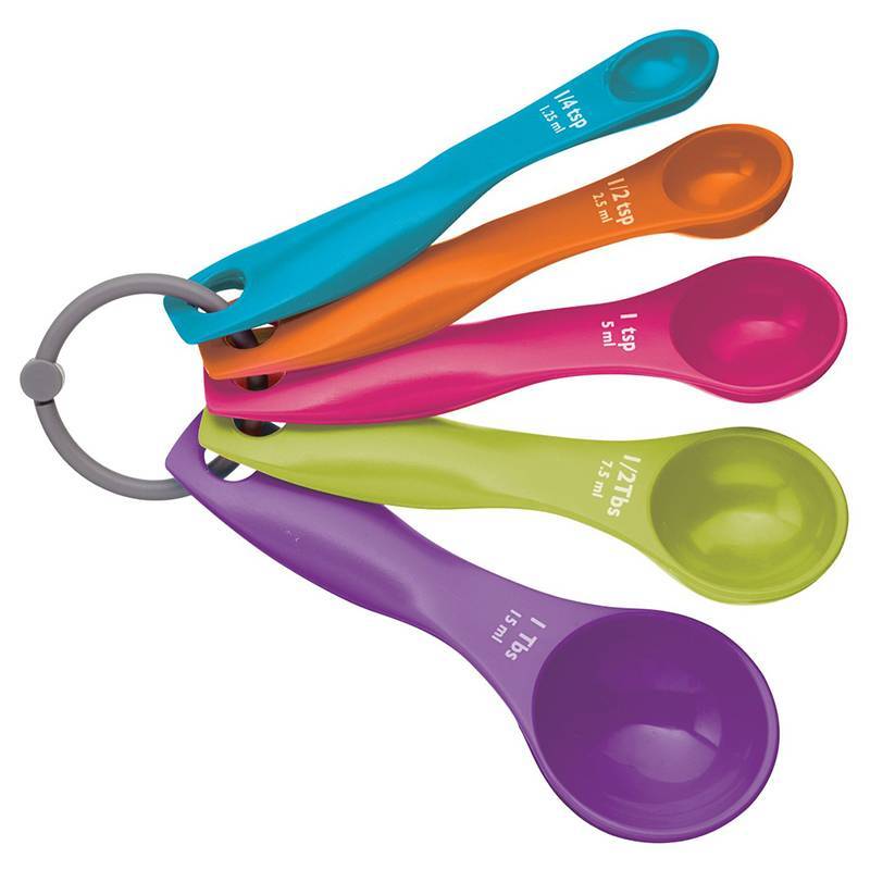 JCSYFAC 5PC Phong Cách Nhà Bếp Colourworks Đo Thìa Thìa Cốc Nướng Dụng Cụ Bộ Mới