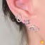 Bông tai hình cánh bạc sáng bóng dành cho nữ Trang sức sang trọng hợp thời trang Quà tặng thanh lịch cho kỷ niệm mới
