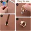 Đồng thau D Ring Studs 8 CÁI cho ví, cho đinh tán Ví Dây đeo phần cứng có dụng cụ đục lỗ-cho dây đeo túi xách bằng da DIY
