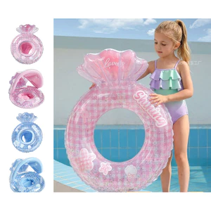 Trẻ em mới có mái hiên Ghế hoạt hình có tựa lưng Vòng bơi dễ thương cho bé