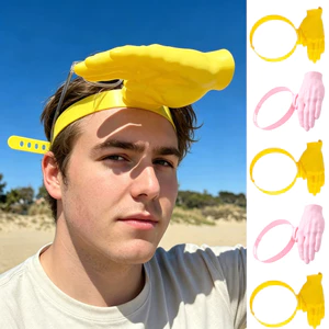 Sáng Tạo Mới Palm Sun Hat Ngộ nghĩnh Hình Tay Đầu Chống Tia UV Mũ Mùa Hè Ngoài Trời