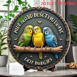 HELLOYOUNG Vintage Canary Bird Kim Loại Trang Trí Tường Cho Phòng Khách Nghệ Thuật Gia Đình