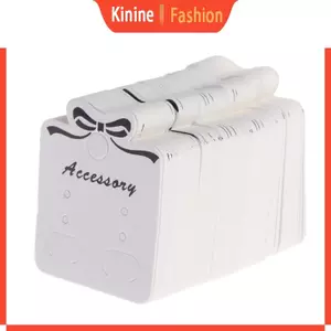 KIN 100 Cái Bộ Mini Hình Chữ Nhật Nhỏ Trống Giấy Kraft Treo Thẻ Hiển Thị