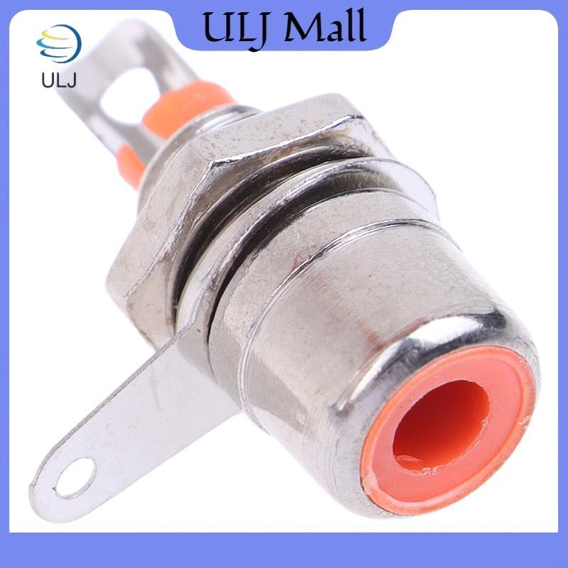 ULJ 10 Chiếc Niel Mạ RCA Phono Khung Xe Bảng Gắn Nữ Soet Adapter Phần Đỏ +.