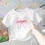 Bé Gái Dây Rút Ngắn Top Bướm In Hình Trái Tim Thư Giãn Phù Hợp Với Bé Gái Giải Trí Hàng Ngày Mặc Đơn Giản