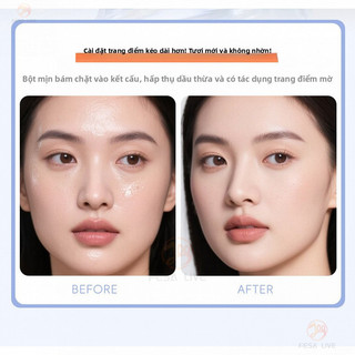 Kem chống nắng dạng bột phấn phủ, kiểm soát dầu, chống thấm nước, che khuyết điểm, cố định trang điểm, trong suốt, không gây bí, phù hợp mùa hè