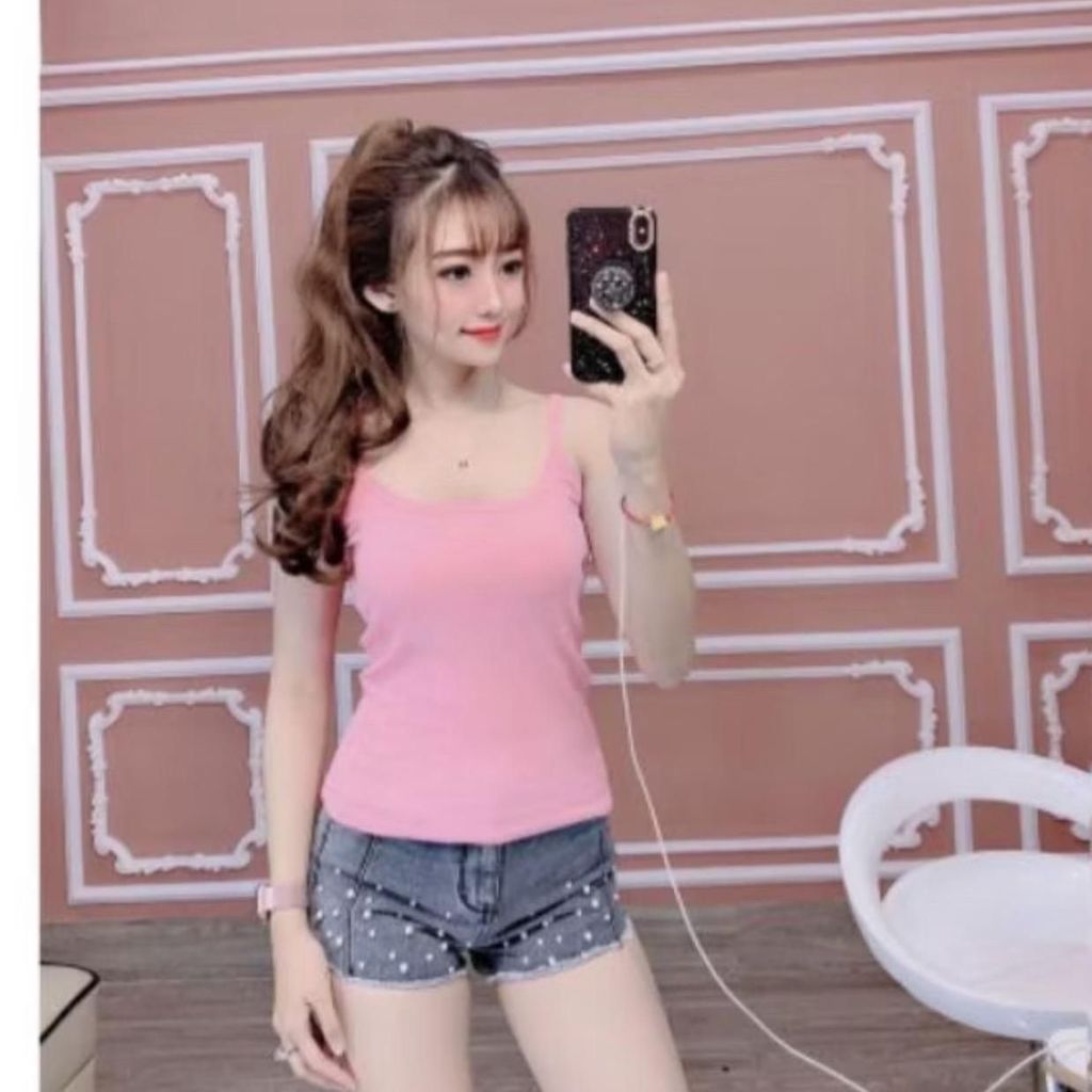 [AA9] ÁO THUN COTTON 2 DÂY NỮ BODY, MỀM MẠI THOẢI MÁI áo thun nữ 2 dây nhỏ size dưới 55kg  Women Voi