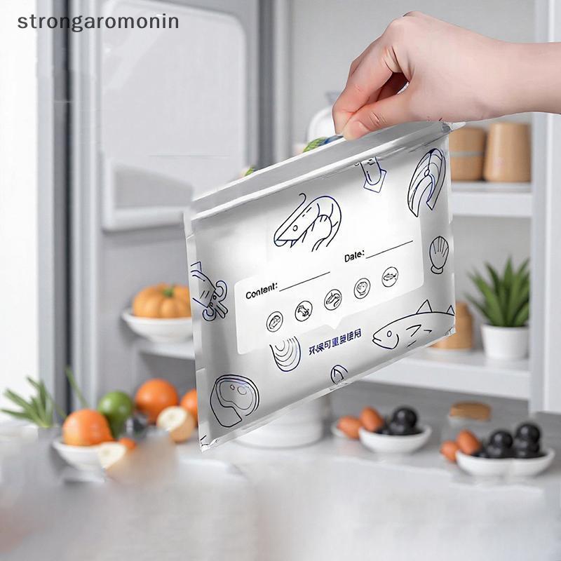 ST Lá Nhôm Tươi Túi Giữ Tự Có Thể Tái Sử Dụng Túi Đóng Gói Tủ Lạnh Tủ Đông Tránh Ánh Sáng Dày Thực Phẩm Túi Bảo Quản Thịt Trái Cây ST