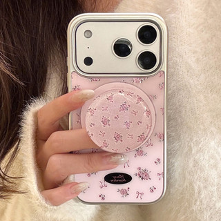 Hàn Quốc Hoa Hồng Từ Tính Có Giá Đỡ Cho Iphone 17 17pro 16 15 14 11 12 13 PRO MAX Vỏ Bảo Vệ MT2728