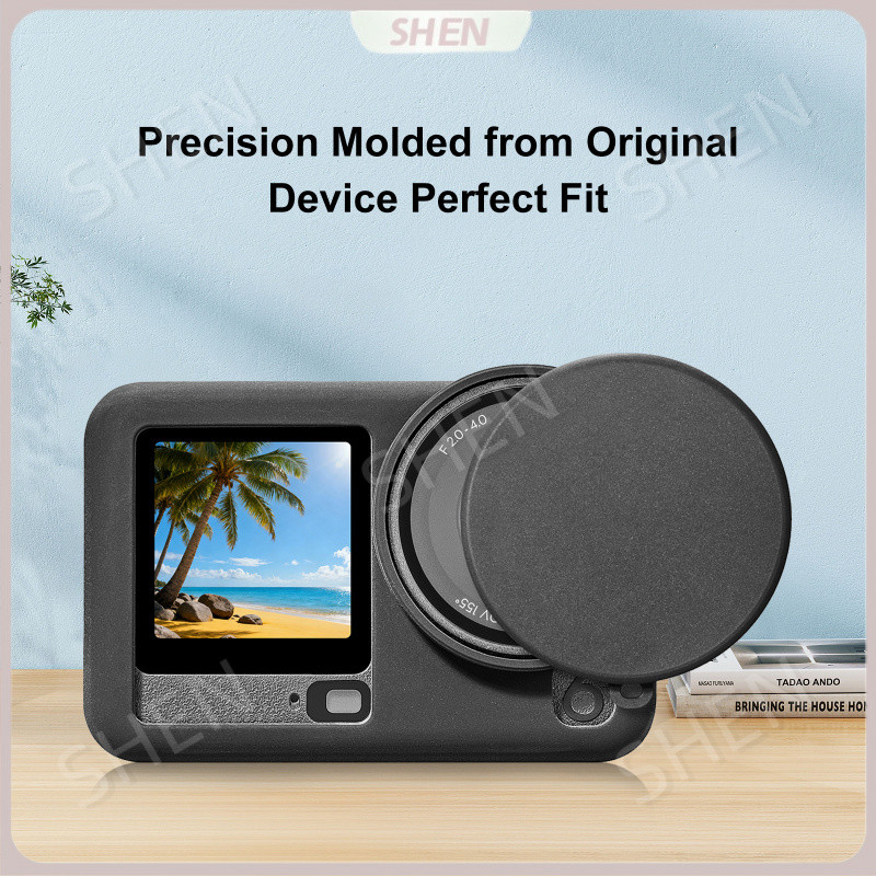 PULUZ Fat Niu Thích hợp cho DJI DJI Osmo Action 6 Camera hành động Vỏ bảo vệ silicon có dây buộc cầm tay