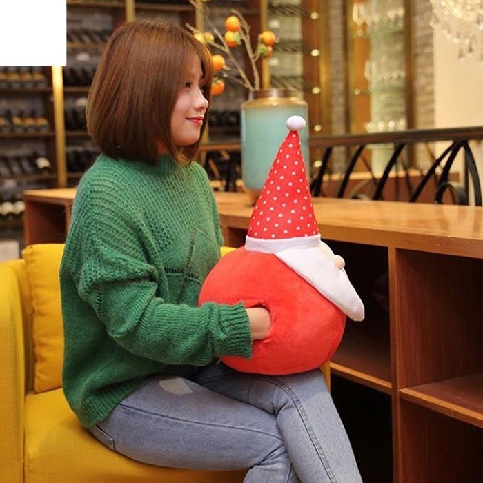 Thú bông noel Ông già noel bông giáng sinh thân tròn - Trang trí giáng sinh