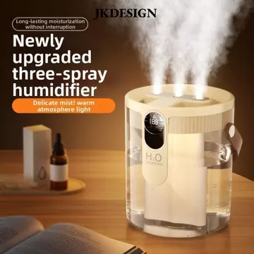 Máy tạo độ ẩm lấp đầy hàng đầu JKDESIGN, Máy tạo độ ẩm không khí có đèn LED, Máy tạo sương mù có thể sạc lại 1,5L Máy tạo độ ẩm thông minh cho phòng ngủ, văn phòng tại nhà