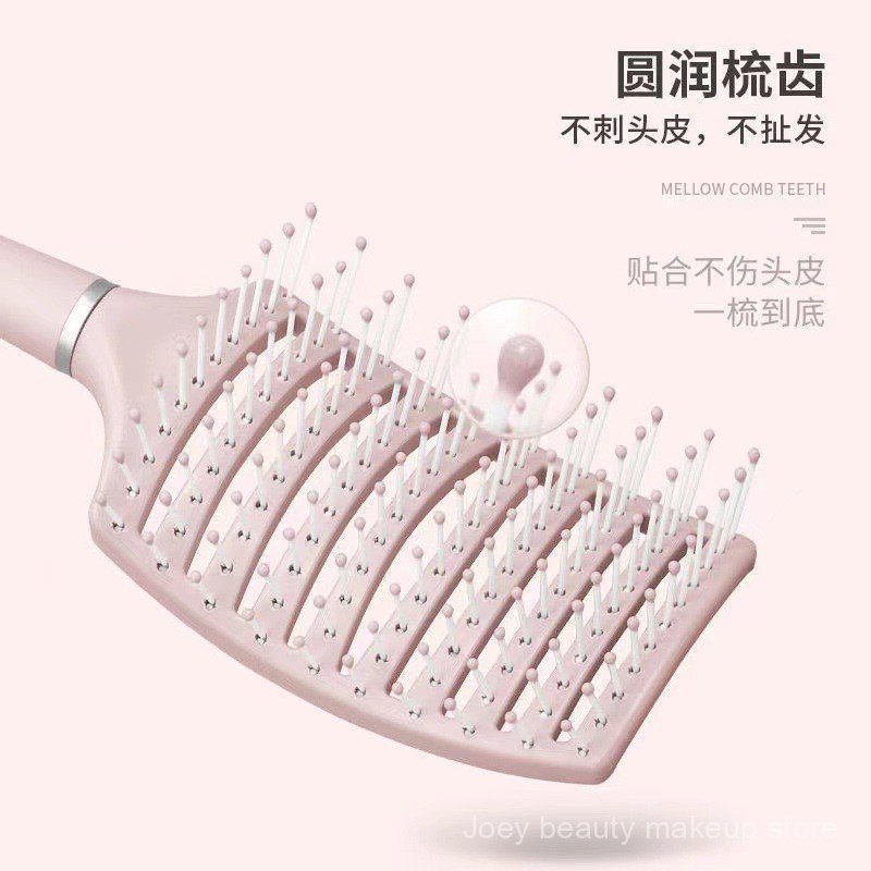 Lược chải lông tạo kiểu tóc xoăn, lược răng rộng làm tóc cho tóc mịn LHWT