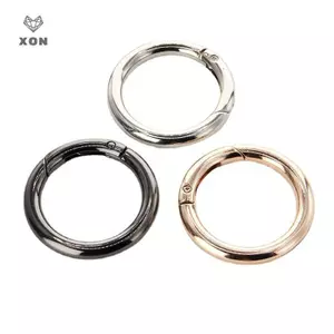 Spring Gate O Ring Móc khóa có thể mở được Túi da Túi xách Dây đai Bộ phận dây đeo Mặt dây chuyền Khóa Snap Clasp Clip Móc kích hoạt [Mina]