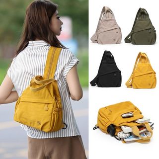 Ba lô thông thường dành cho nữ RISEDOT, Túi đeo chéo đa chức năng bằng vải Nylon, Túi đeo chéo có dây kéo hai mục đích nhẹ Hoạt động ngoài trời