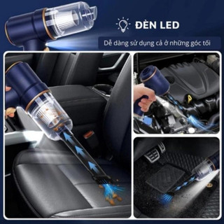 Máy hút bụi cầm tay mini không dây METIS - 6 đầu hút đa năng cho ô tô giường nệm và lông chó mèo thiết kế nhỏ gọn
