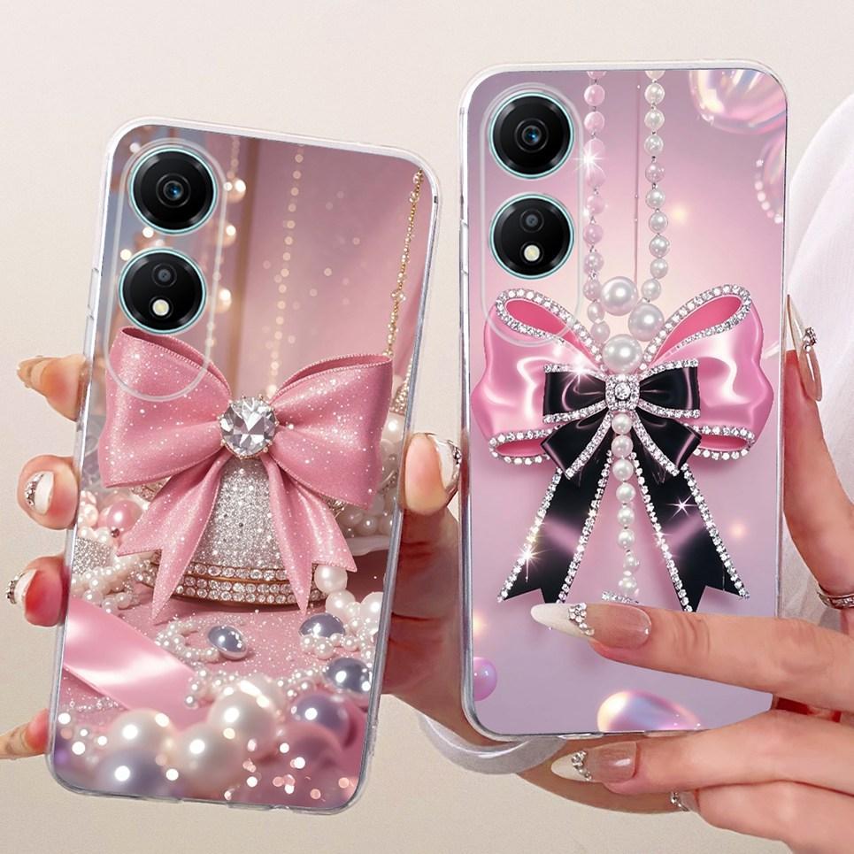 Vỏ Silicon Mềm Trong Suốt Cho Honor X5 Plus Ốp Lưng Điện Thoại Honor X5C Plus X5B Plus Vỏ Hoạt Hình Mèo Rồng Hoa Họa Tiết Bướm