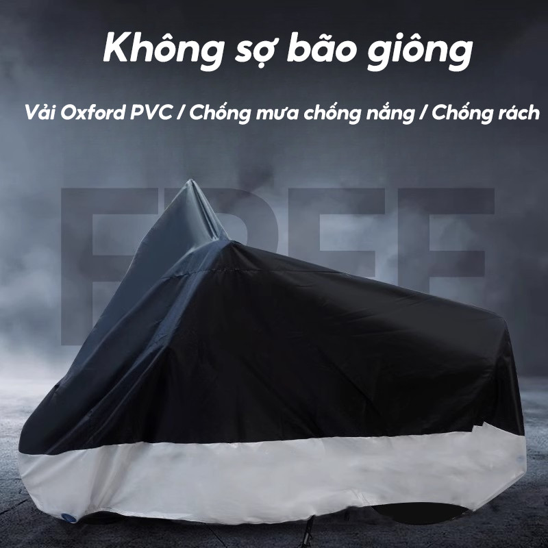 Áo Phủ Xe Máy Chống Mưa & Nắng - Chất Liệu Dù Oxford Cao Cấp, Chống Nước & Bụi Tốt, Phù Hợp Mọi Thời Tiết