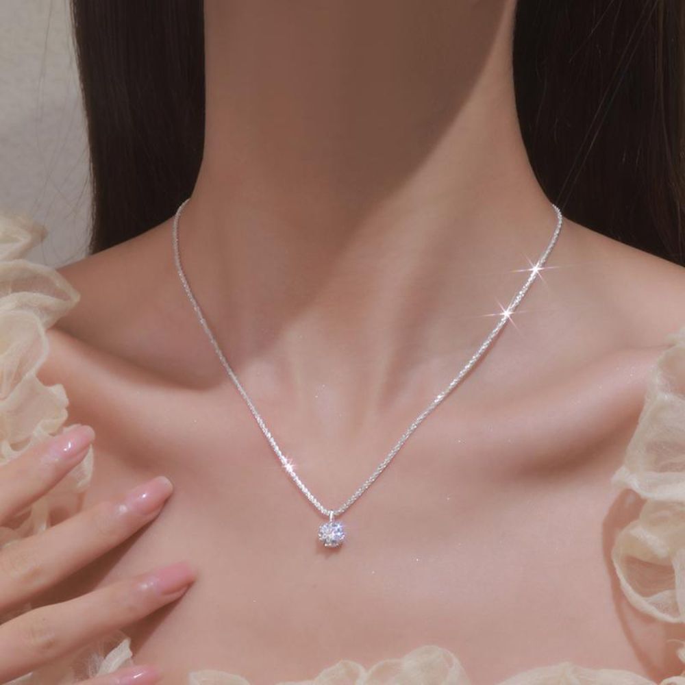 WOODNEST Dây chuyền màu trắng lấp lánh, Đồ trang trí Vòng phụ kiện Vòng cổ hình ngôi sao, Quà tặng Mặt dây chuyền lấp lánh thời trang dành cho nữ