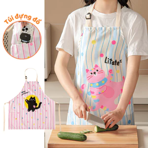 Tạp Dề Nấu Ăn Phụ Kiện Nhà Bếp Chống Thấm Nước DINO, Tạp Dề Phục Vụ, Pha Chế Không Bám Bẩn