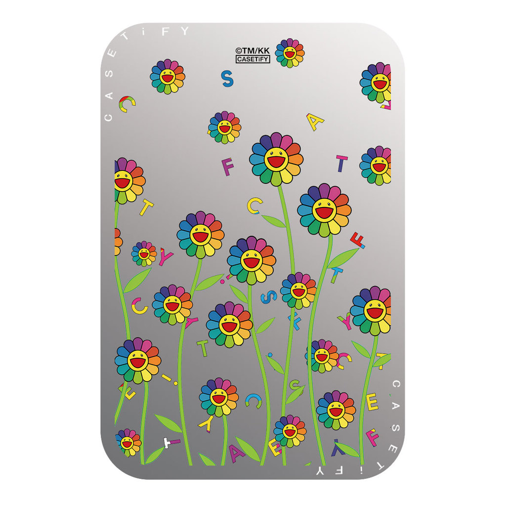 TAKASHI MURAKAMI x CASECASE: BLOOM SnappyTM Gương đứng chủ thẻ Tương thích từ tính