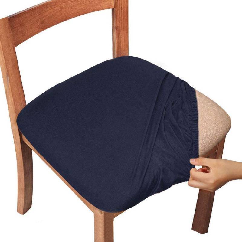 < WHPHous-t > Vỏ bọc ghế trong phòng ăn Spandex 13 màu trơn Có thể tháo rời Đệm đàn hồi có thể giặt được cho gia đình Đẹp