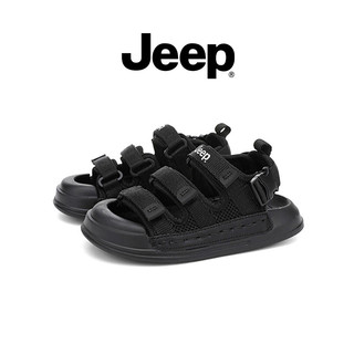 JEEP Phong Cách Mới Giày Sandal Trẻ Em Mũi Che Phủ Mùa Hè Thoáng Khí Chống Trơn Trượt Đế Mềm Bé Trai Bé Gái Giày Đi Biển