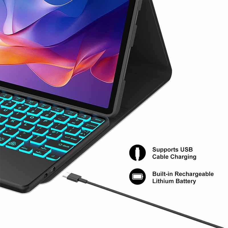 Cảm Ứng Đèn Nền Bàn Phím Dành Cho Redmi Pad 2 SE 9.7 11 inch Không Dây Bluetooth Bàn Phím Dành Cho Redmi Pad 2 Phụ Kiện