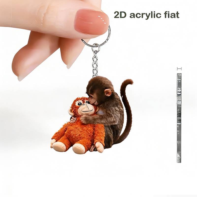 JINHF Punch Khỉ Móc Khóa Mềm Mại Sang Trọng Nhồi Bông Anime Búp Bê Đồ Chơi Cho Gia Đình Trẻ Em Trường Bapa HOT