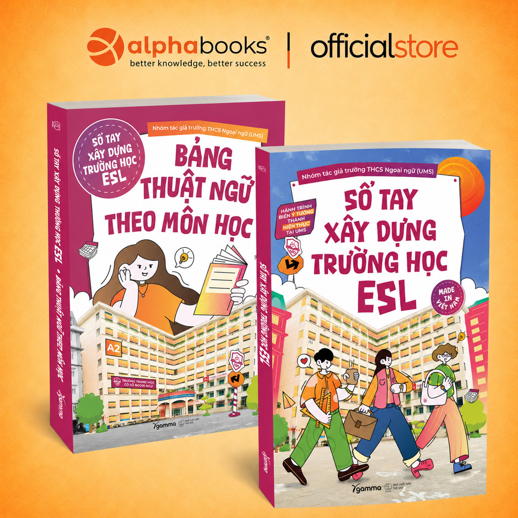 Sách - Combo: Sổ Tay Xây Dựng Trường Học ESL + Bảng Thuật Ngữ Theo Môn Học (Gamma Books)