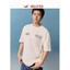 HOLLISTER Áo thun nam dáng rộng màu trắng đua bóng hoàng hôn in họa tiết lớn 100% Cotton cao cấp dành cho cặp đôi áo thun ngắn tay