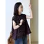 Áo sơ mi nhỏ không tay in màu tím độc đáo của Trung Quốc mùa hè Phong cách mới phù hợp với mọi phong cách thoải mái Áo sơ mi khí chất giảm tuổi