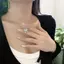 Dây chuyền xương đòn hình bướm sáng bóng tinh tế Mặt dây chuyền hình con bướm thanh lịch Nelace Thời trang đơn giản Phụ kiện trang sức Quà tặng