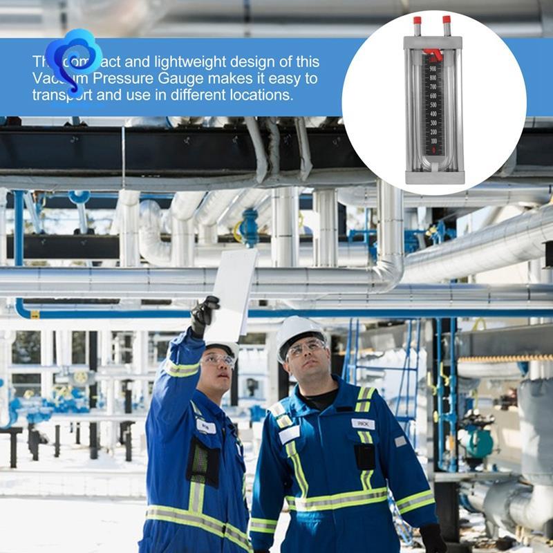 [dreamedge] Đồng hồ đo áp suất áp suất ống chữ U bằng thép không gỉ Máy đo chênh lệch Máy kiểm tra ống chân không Máy đo áp suất có độ chính xác cao