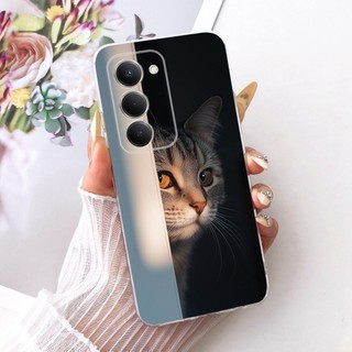 Dành Cho Xiaomi Redmi 15 5G 4G Vỏ Mèo Đáng Yêu Hoạt Hình Mềm Trong Suốt Silicon Vỏ Điện Thoại Cho Xiomi Redmi 15 Redmi15 Vỏ Bảo Vệ