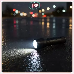 JRP Đèn pin hợp kim nhôm LED siêu sáng Đèn pin sạc Đèn tìm kiếm ngoài trời Đèn cắm trại di động có Zoom kính thiên văn JRP