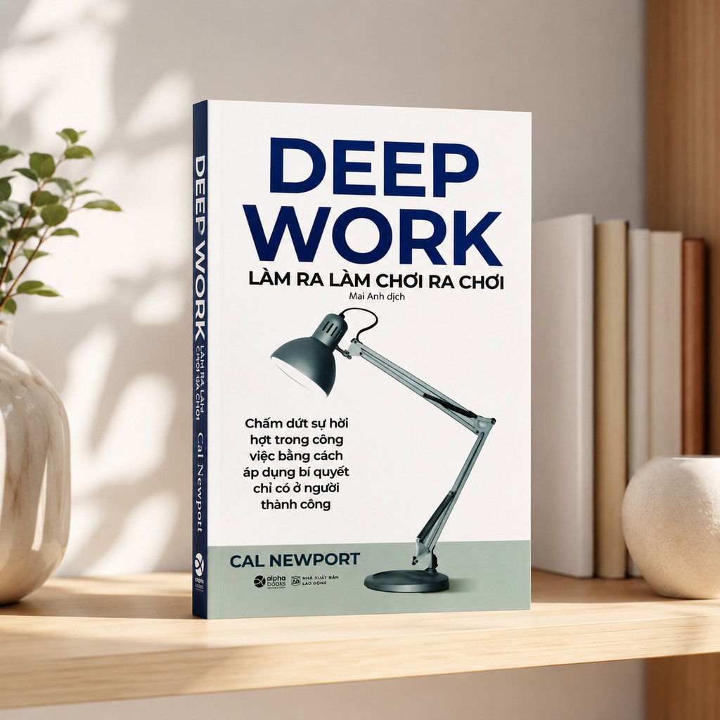 Sách Deep Work - Làm ra làm chơi ra chơi: Bí quyết LÀM VIỆC SÂU để thành công (Alpha Books)