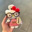 Mặt dây chuyền sang trọng Hello Kitty dễ thương có ba lô và khóa trái tim