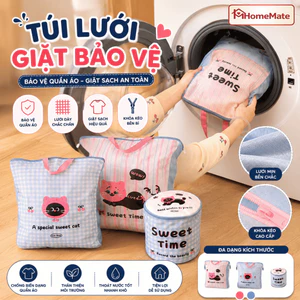 Túi Giặt Máy Giặt Hình Mèo Dễ Thương HomeMate, Túi Lưới Giặt Đồ Bảo Vệ Quần Áo Đồ Lót Chống Biến Dạng