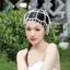 Dây chuyền ngọc trai dệt phong cách mới Châu Âu và Mỹ Tính khí cô dâu Phụ kiện tóc đa năng cao cấp