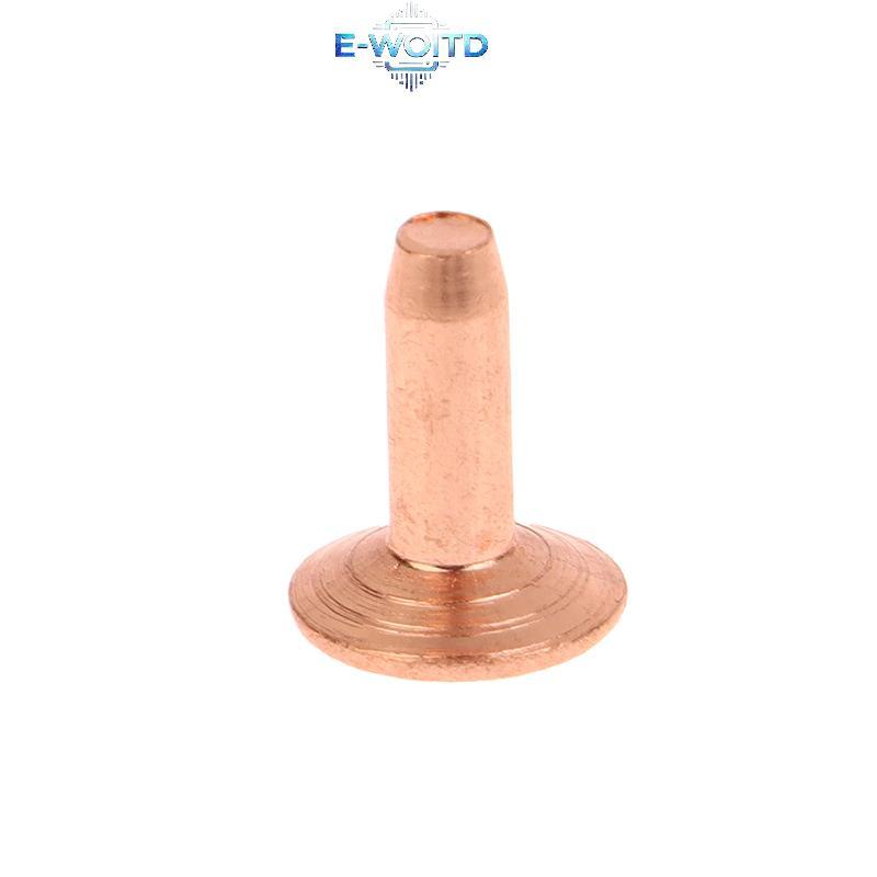 E-WOITD Bộ 10 Đinh Tán Đồng Kèm Vòng Đệm Burrs, Phụ Kiện Cố Định Da, DIY Vintage