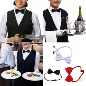 Ở Lại Thắt Nơ Có Thể Điều Chỉnh Cho Người Lớn Và Trẻ Em Cà Vạt Co Giãn Cho Người Phục Vụ Pha Chế Unifrom Bowtie Cho Trang Phục Trang Trọng Đêm
