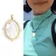 Ở lại Phong Cách Hình Bầu Dục Đồng Trinh Marys Mặt Dây Chuyền Vòng Cổ Phụ Kiện Di Động Cho Trang Sức Thủ Công Với Ngọc Trai Nước Ngọt Giọng