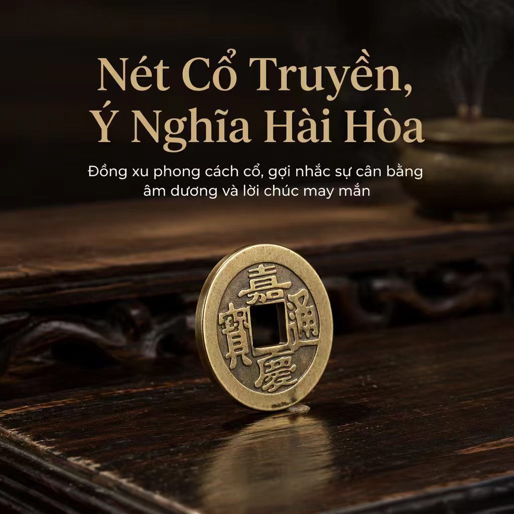 [COD] 20/50 Đồng Xu Cổ Âm Dương Ngũ Đế - Để Bàn Thờ, Cầu May Mắn, Hút Lộc, Hành Kim Chuẩn Phong Thủy