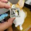 AqToCna Mới 1PC nk Acrylic Pixel Lọc Móc Khóa Khung Rõ Ràng Móc Khóa Cặp Đôi Kỷ Niệm Tốt Nghiệp Túi Mặt Dây Chuyền DIY Phụ Kiện AqToCna
